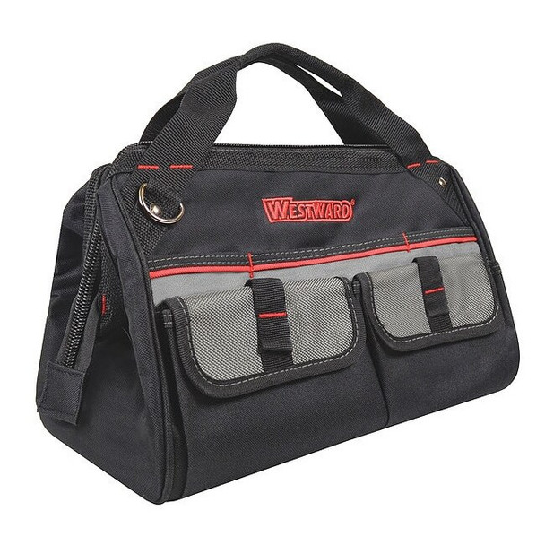 Westward Tool Bag, Black, Polyester, 21 Pockets 32PJ36