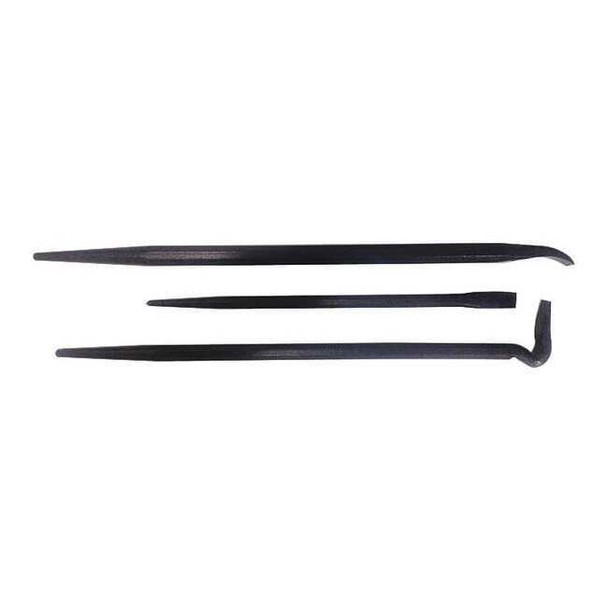 Westward Pry Bar,Curved,High Carbon Steel,3pcs. 31MA40