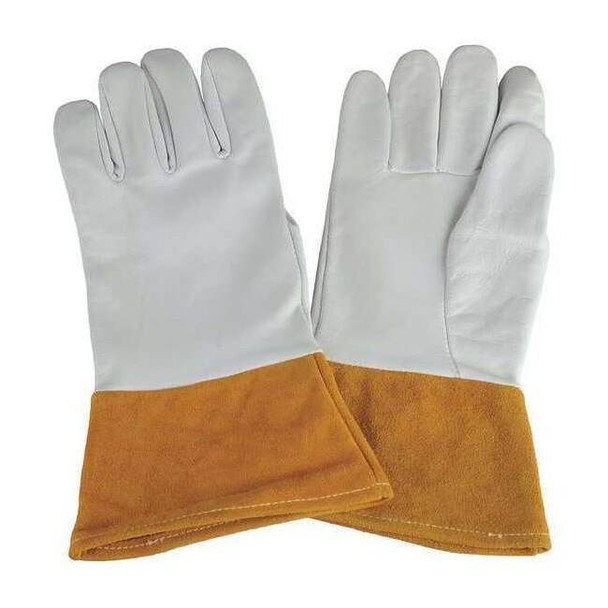 Condor Welding Gloves, Gauntlet Cuff, Straight Thumb, Premium Goatskin, M, 1 PR
