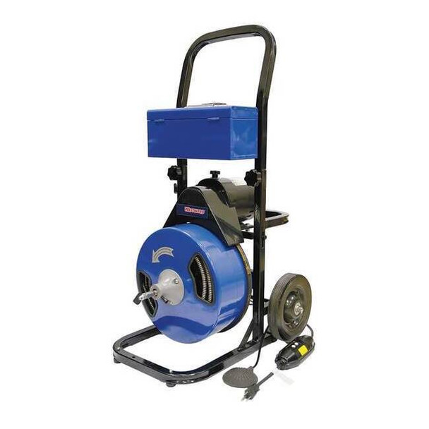 Westward 75 ft Corded Drain Cleaning Machine, 120V AC 22XP38