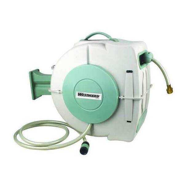 Westward Spring Return Hose Reel,Wall,1/2",65 ft 24AD42