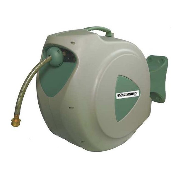 Westward Spring Return Hose Reel,Wall,1/2",100 ft 24AD43