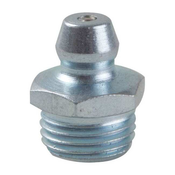 Westward Grease Fitting, Straight, Stl, 9/16" L, PK10 52NZ71