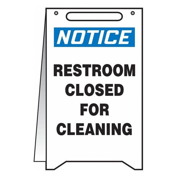 Condor Floor Sign, 20 in H, 12 in W, Plastic, English, 487C94 487C94