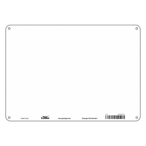 Condor Blank Sign, 14"W, 10"H, No Text, Plastic, 10PK 486U47