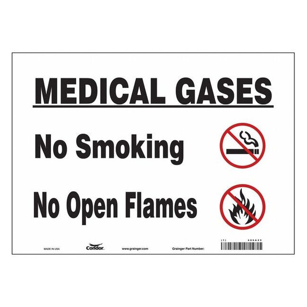 Chemical Sign, 10" H, 14 in W, Vinyl, Horizontal Rectangle, English, 486A25