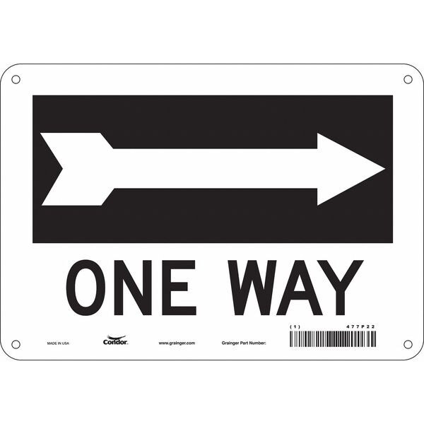 Traffic Sign, 7 in H, 10 in W, Polyethylene, Vertical Rectangle, English, 477P22