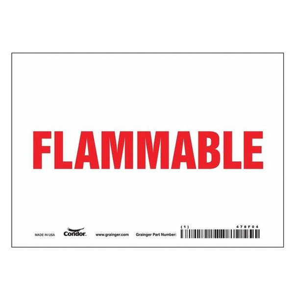 Danger Sign, 5 in H, 7 in W, Vinyl, Horizontal Rectangle, English, 478F04