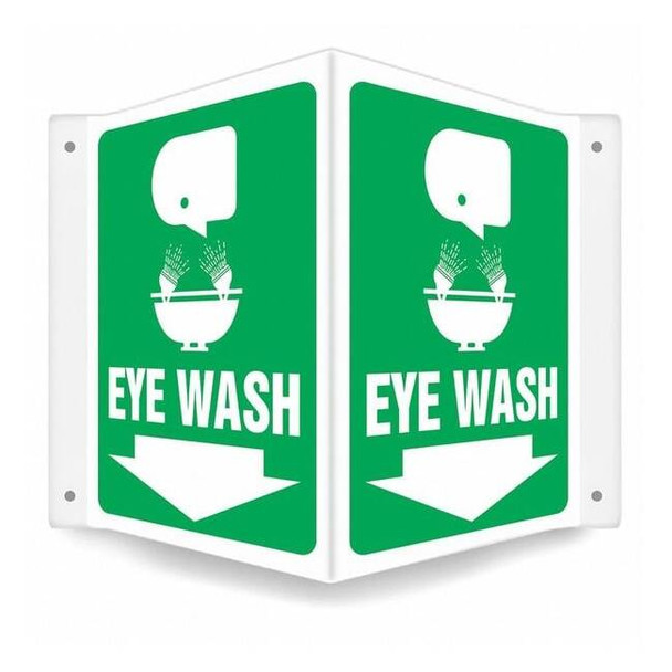Condor EYE WASH, 14 in W x 12 in H, V-Shape Projection, PETG, 480Y13 480Y13