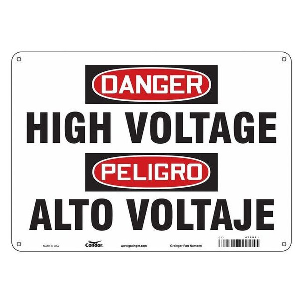 Condor Safety Sign,14" Wx10" H,0.055" Thickness, 479R21 479R21