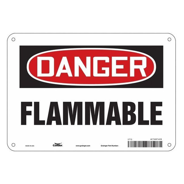 Condor Danger Sign,10" Wx7" H,0.032" Thickness, 478F45 478F45