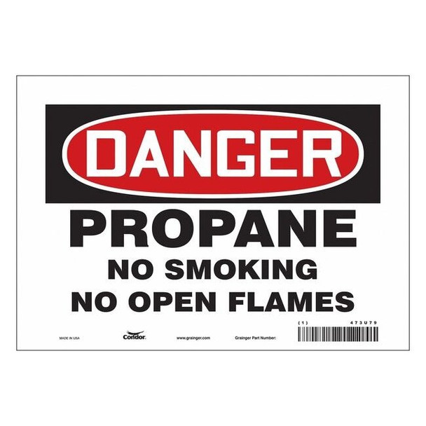No Smoking Sign, 7" H, 10" W, Vinyl, Vertical Rectangle, English, 473U79
