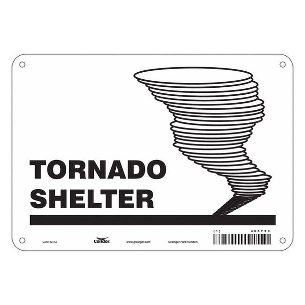 Tornado Shelter, 10 in W x 7 in H, Vertical Rectangle, Polyethylene, 465T20