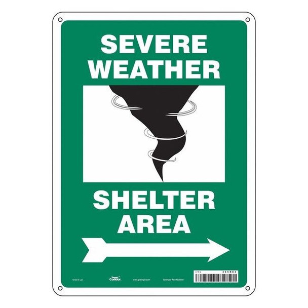 Condor Safety Sign,10" Wx14" H,0.055" Thickness 465R84