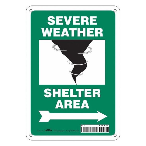 Condor Safety Sign,7" Wx10" H,0.055" Thickness 465R83