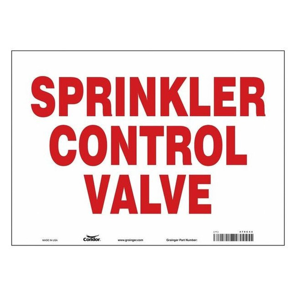 Condor Safety Sign,14" W,10" H,0.004" Thickness 470C44
