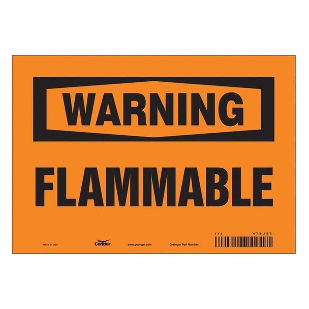 Danger Sign, 7 in H, 10 in W, Vinyl, Vertical Rectangle, English, 478J53