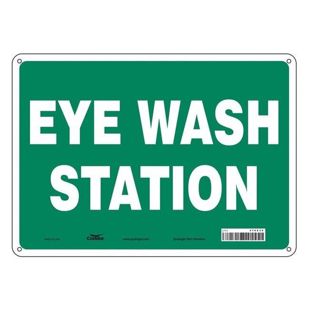 Eye Wash Station, 14 in W x 10 in H, Horizontal Rectangle, Polyethylene, 470Z30