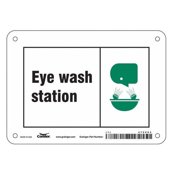 Eye Wash Station, 7 in W x 5 in H, Horizontal Rectangle, Polyethylene, 470Z04