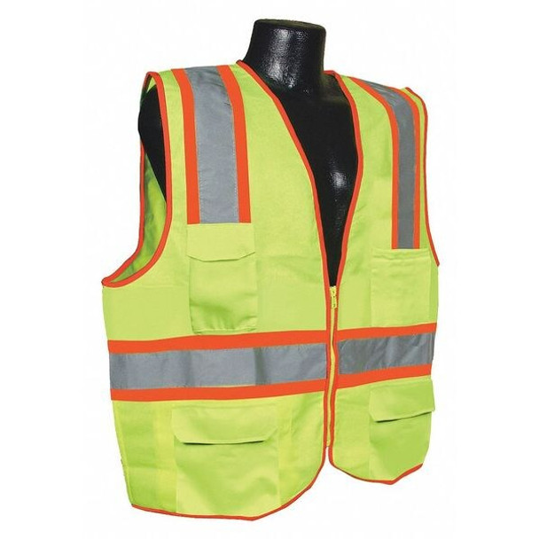 Condor High Visibility Vest,Yellow/Green,3XL 53YM53