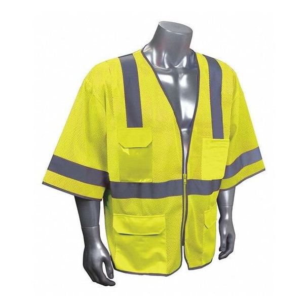 Condor High Visibility Vest,Yellow/Green,3XL 53YN82