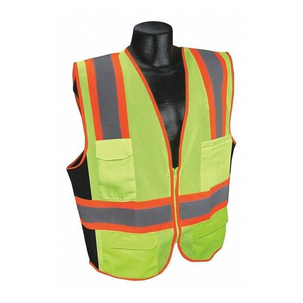 Manufacturer Varies High Visibility Vest,Yellow/Green,XL 53YM83