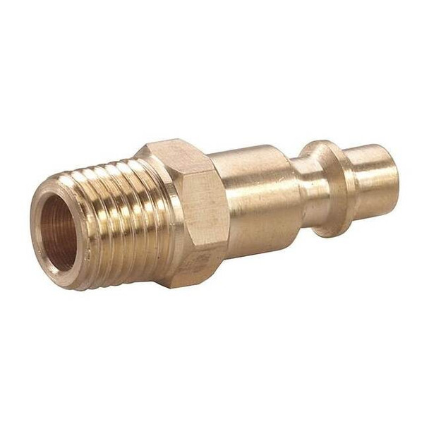 Speedaire Coupler Plug,(M)NPT,1/4,Brass 30E707
