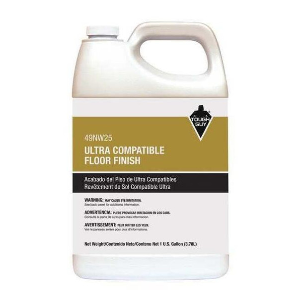 Tough Guy Floor Finish,1 gal Size,30 min. Dry Time 49NW25