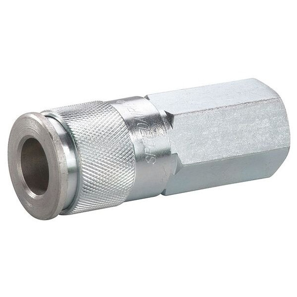 Speedaire Coupler Body, (F)NPT, 3/8, Brass/Steel 30E532