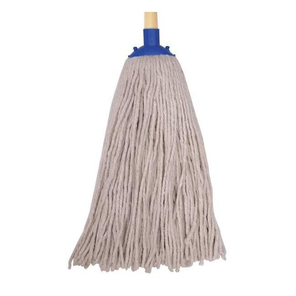 20 in String Wet Mop, 16 oz Dry Wt, Screw On Connection, Cut-End, Beige, Cotton