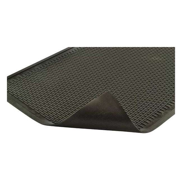 Condor Entrance Mat, Rubber, 1/4 in Thick, Black, 3 ft W x 5 ft L 6LUP2