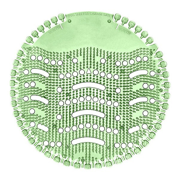 Tough Guy Urinal Screen,Round,Green,52 g,PK10 6JJZ5