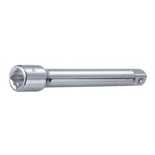 Westward Socket Extension 1/2" Dr, 6 in L, 1 pc, Chrome 53YV72