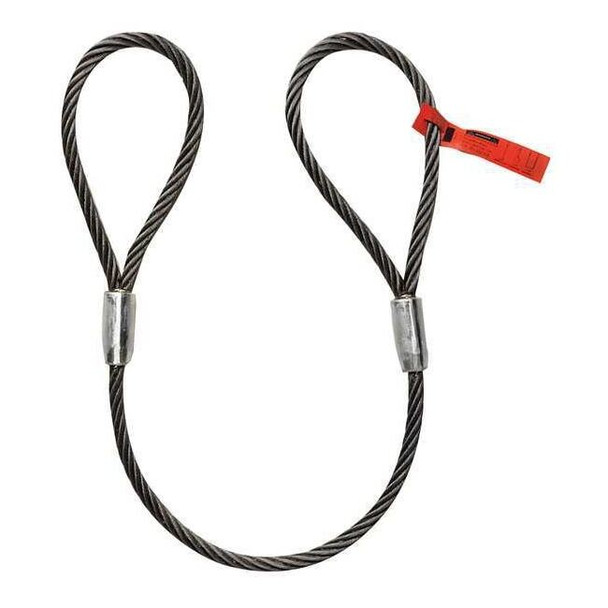 Dayton Wire Rope Sling,4 ft L,7,800 lb Load Cap 1DNG1
