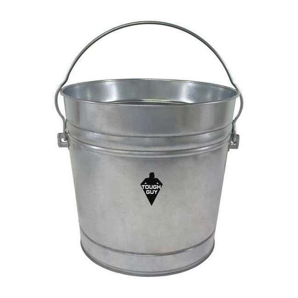 Manufacturer Varies 6 gal Round Trash Can, Silver, Galvanized steel 2PYW4