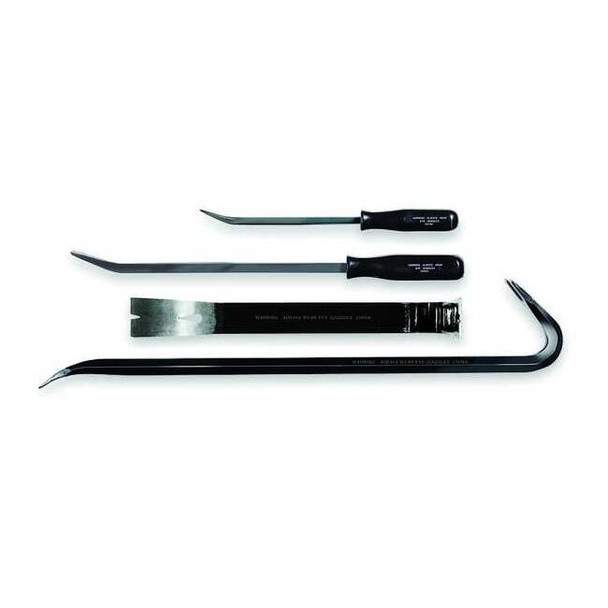 Westward Pry Bar Set,4 pcs. 4PM09