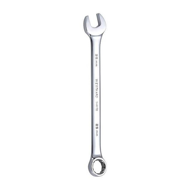 Westward Comb. Wrench,25mm,Metric,Full Polish 54RY70
