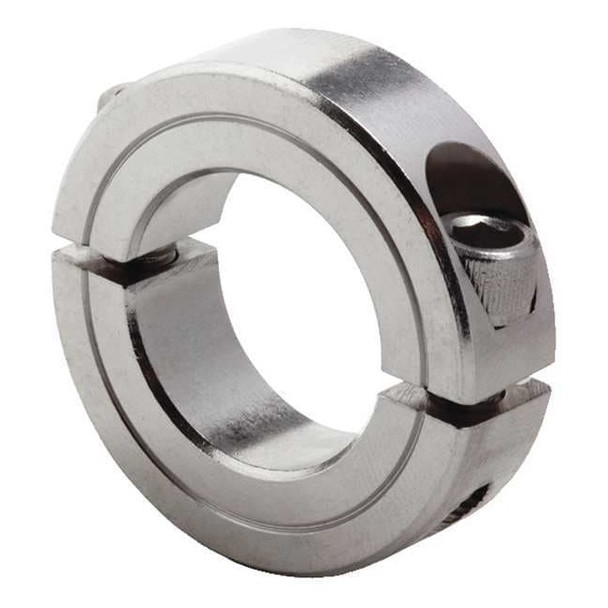 Dayton Shaft Collar,Clamp,2Pc,1/2 In,SS 1L717
