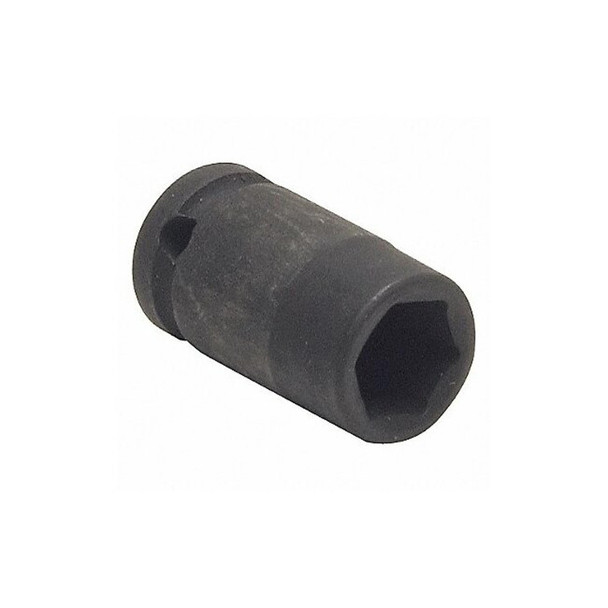 WESTWARD 1/4 in Drive Impact Socket Standard Socket, Black Oxide,9/16 in