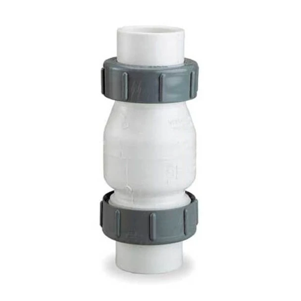 Dayton 1-1/2" Socket PVC True Union Swing Waste Water Check Valve 4RG90