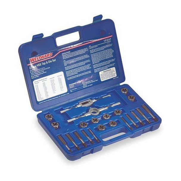 Manufacturer Varies Tap/Die Set,22 Pieces 1PZ47