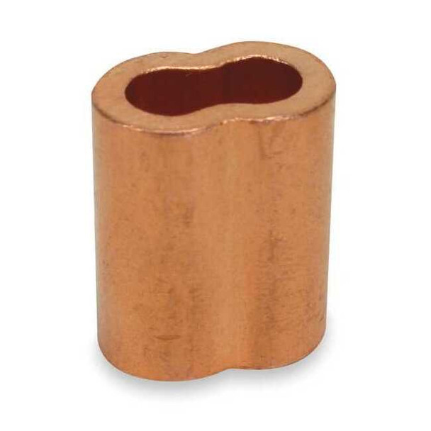 Dayton Wire Rope Sleeve,1/8 In,Copper,PK25 1DLE6