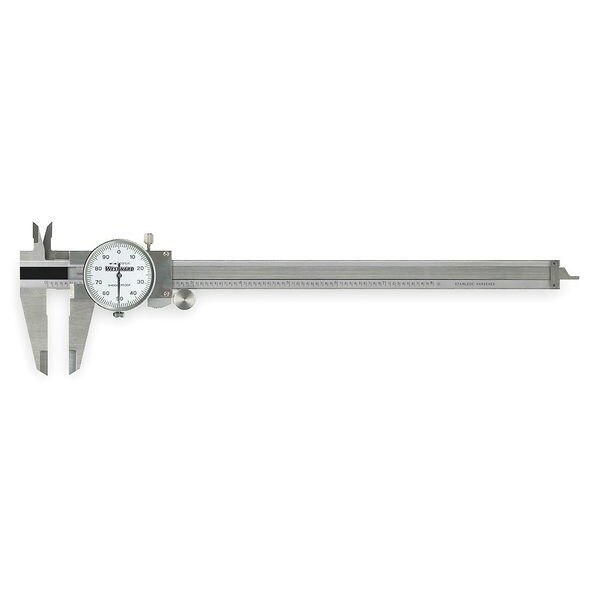 Westward Caliper,Dial,0-8 In 4KU75