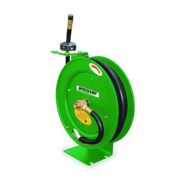 Speedaire Spring Return Hose Reel, 3/8 in Hose Dia, 50 ft Length, 300 psi 2CUA7