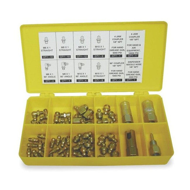 Westward Grease Fitting Kit,Metric 2CAN8