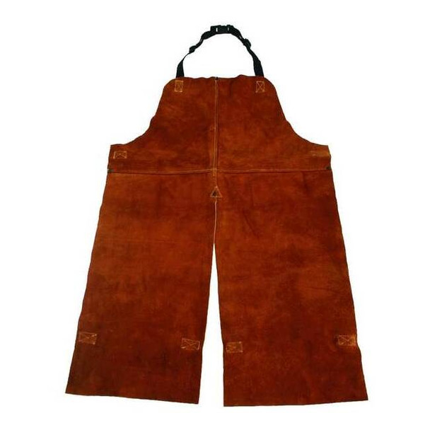 Condor Welding Apron, Leather, 48 in Length, Brown 4KXH5