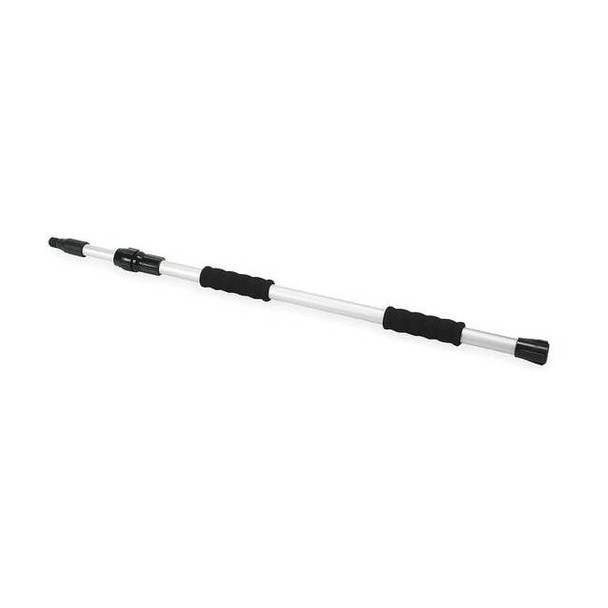 Tough Guy 36" to 62" Threaded Telescoping Pole, 1 in Dia, Silver, Aluminum 2ZPA3