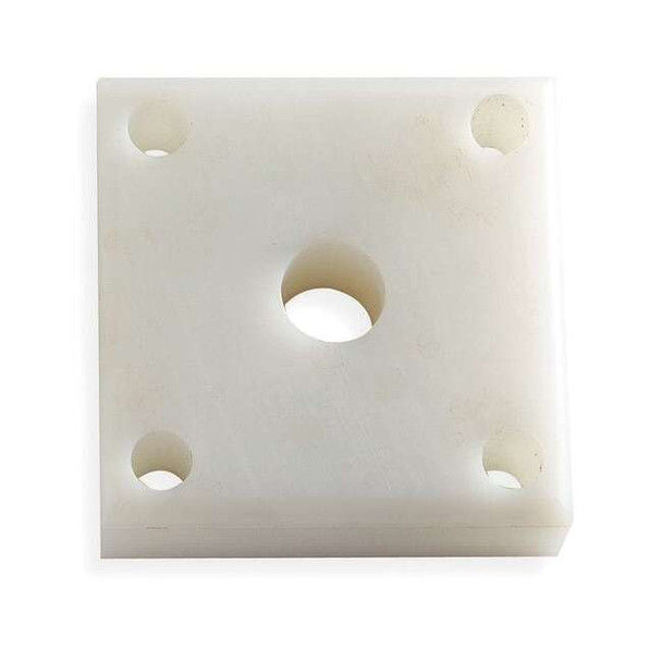 Dayton 1F554 UHMW-PE Flange Mount Bearing, Solid Rigid (4 Bolt) 1F554