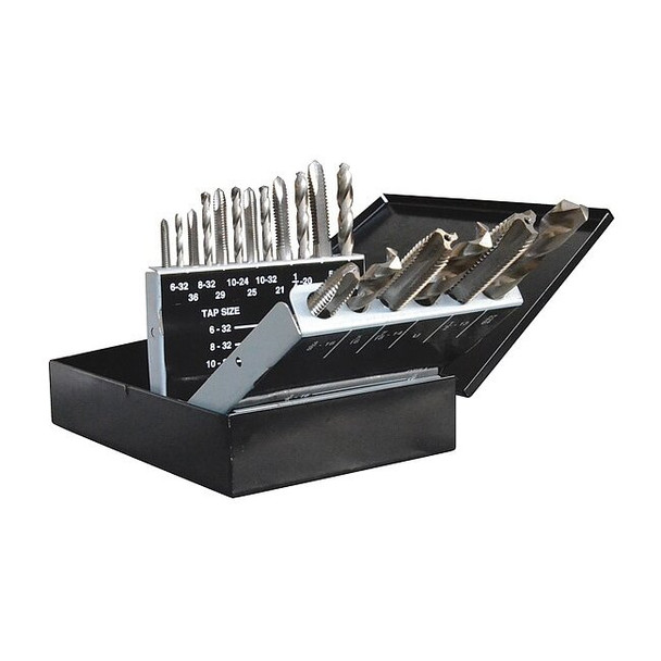 Manufacturer Varies Gun Tap Drill Bit Set, 18-Piece 5PXJ1