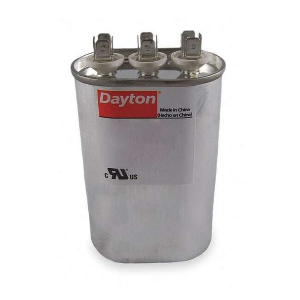 Dayton Motor Dual Run Cap,60/7.5 MFD,370V,Oval 4UHA4
